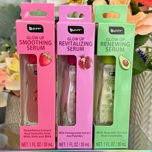 🆕🪷 B•PURE GLOW UP RENEWING, SMOOTHING & REVITALIZING SERUM COLLECTION. BRAND NEW